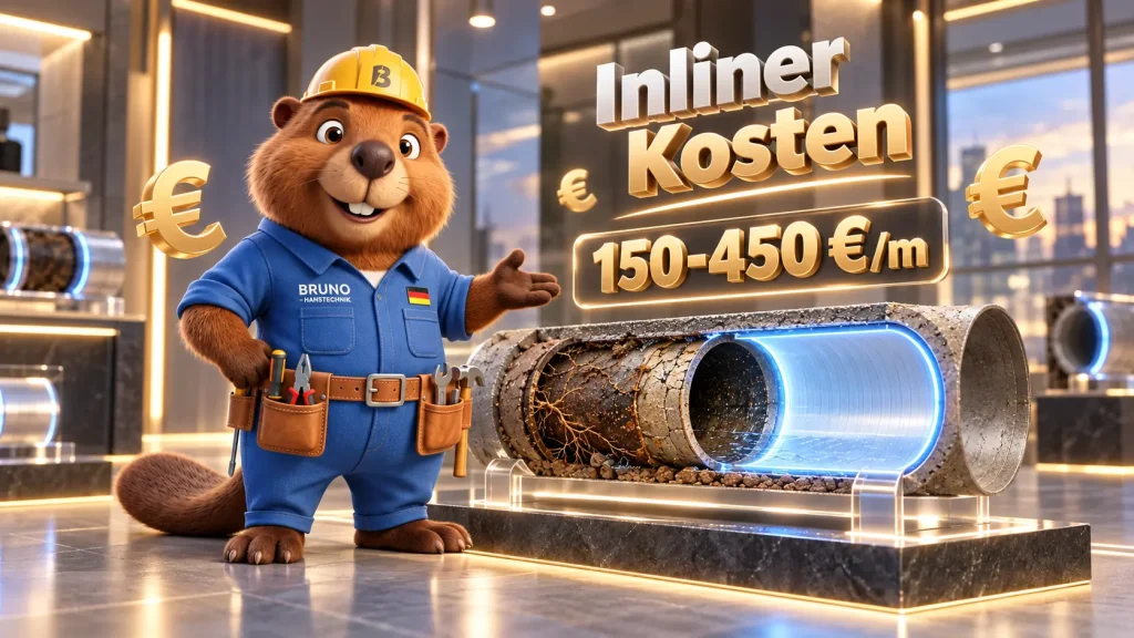 Bruno der Biber vergleicht Kurzliner und Inliner für die Rohrsanierung und zeigt die unterschiedlichen Einsatzbereiche und Kosten.